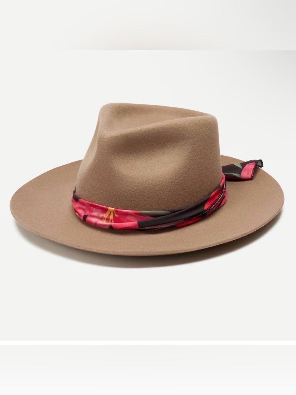 NWT Wyeth x Frida Kahlo Wool Fedora Floral Scarf Hat OS